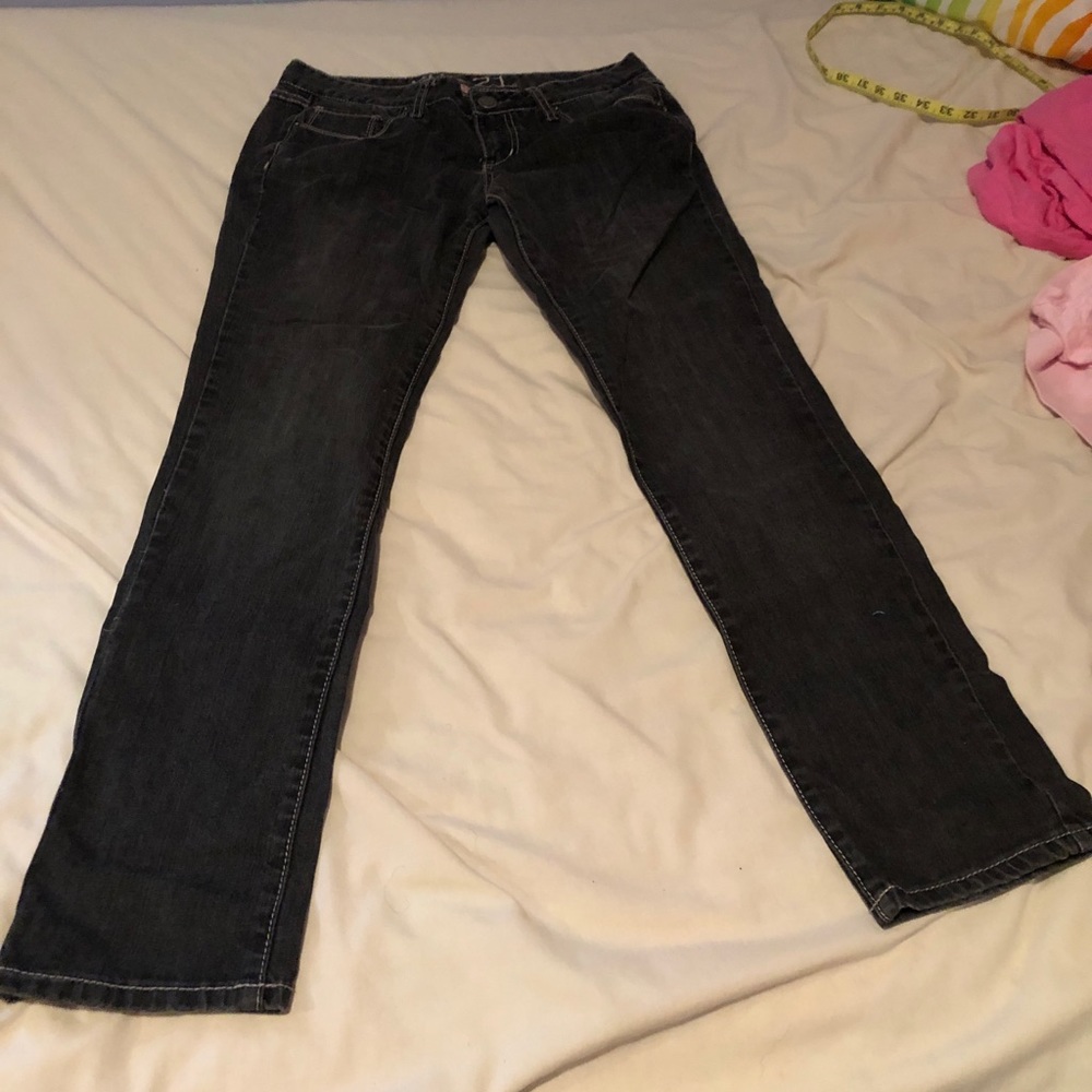 Black boot cut jeans